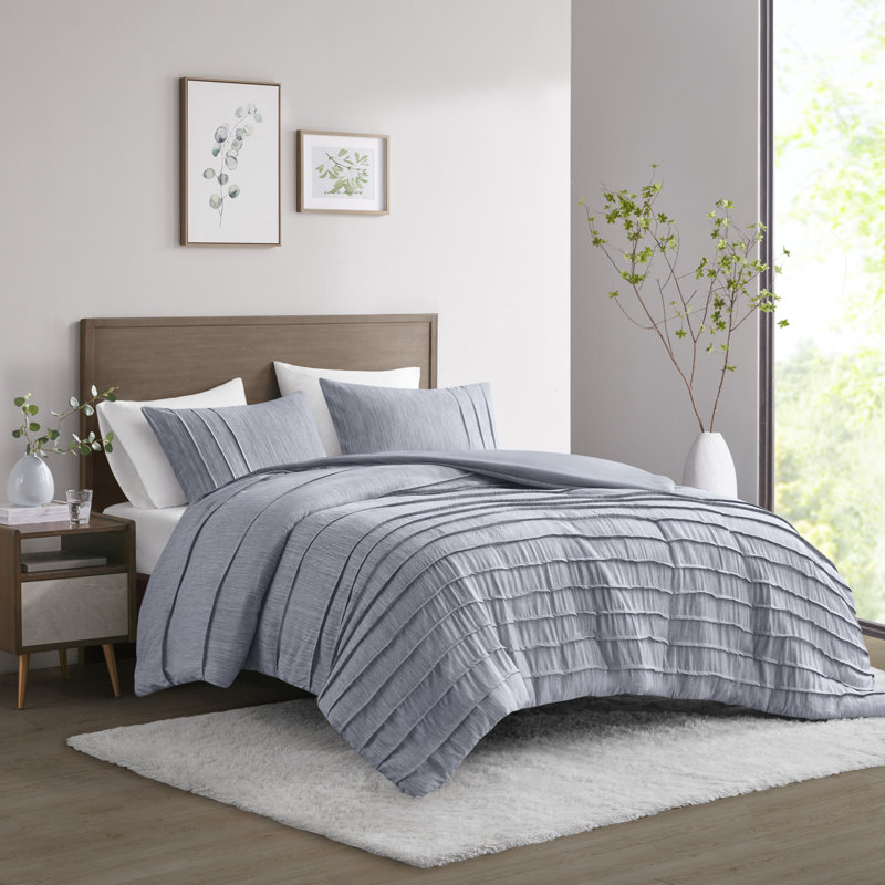 Standard Duvet Cover Set, Blue, King/Cal King Duvet Cover + 2 King Shams