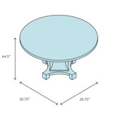 Calla Round Metal Base Dining Table