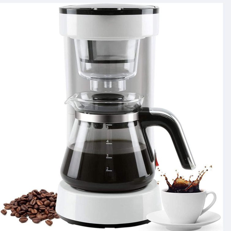 WUJIJIA™ Compact Coffee Maker 5 Cups Coffee Machine, Anti-Drip