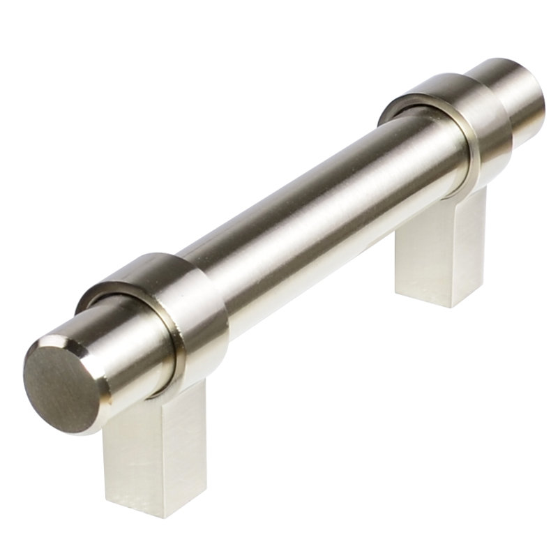 Bar Pull, Satin Nickel, 1.3" W x 4.57" L x 0.71" D