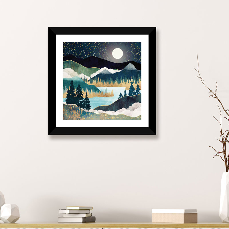 « star lake » par spacefrog designs-print, H 16 po x l 16 po x P 1 po, Papier avec cadre noir