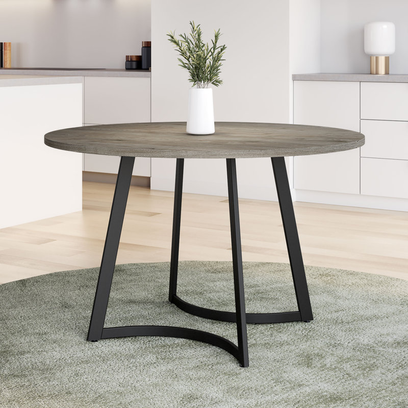 Josie 48" Round Dining Table, Black