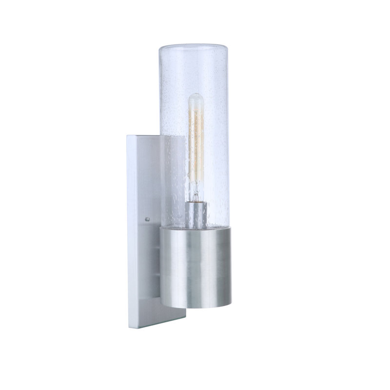 Steel Wall Light, Satin Aluminum, 20" H x 5.5" W x 6.88" D