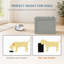 Station de rangement pour aliments pour animaux avec 2 bols