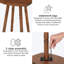 Table de bout en bois massif avec plateau en forme de raquette Cinta-485563211