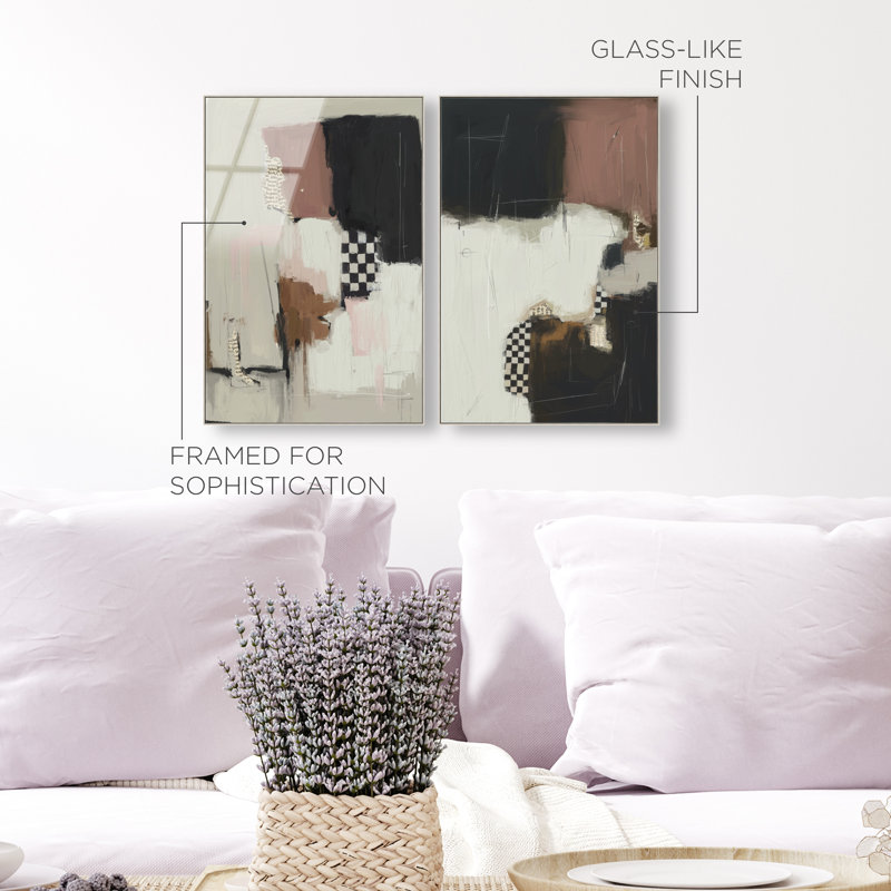 Longing Set Set by Oliver Gal, 11"H x 16"W, Silver Floater Frame