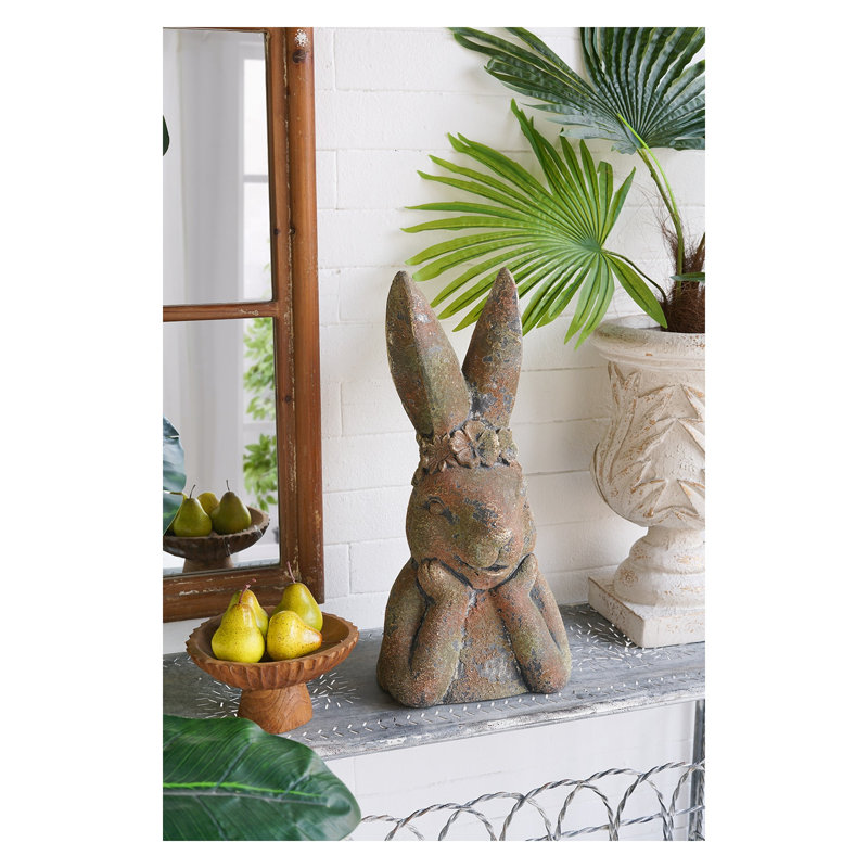 Figurine de lapin 9,3 x 7,9 x 20,3 po