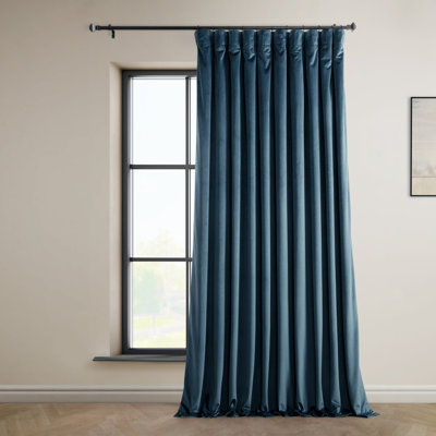 Matra Plush Velvet Room Darkening Curtain Panel
