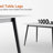 Large Rectangular Table With Strong Metal Base Modern Stone Dining Table For Kitchen 1.4M
