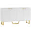 Buffet avec tablettes réglables, armoire moderne, blanc