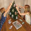 Ensemble de 3 ornements en bois d'inspiration nordique Père Noël