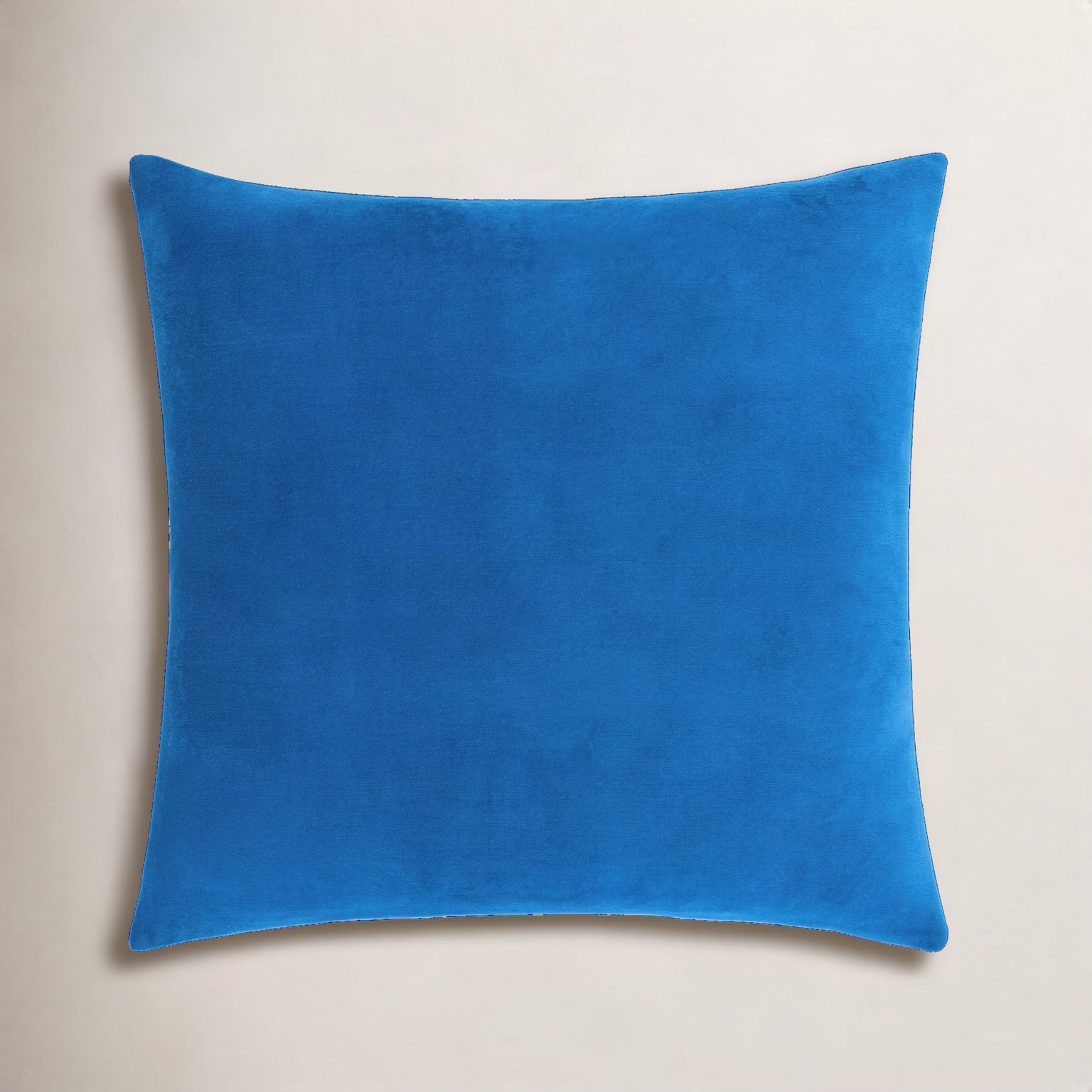 Denny Cotton Pillow Cover, Blue, Square 20", Pillow Cover Only - No Insert