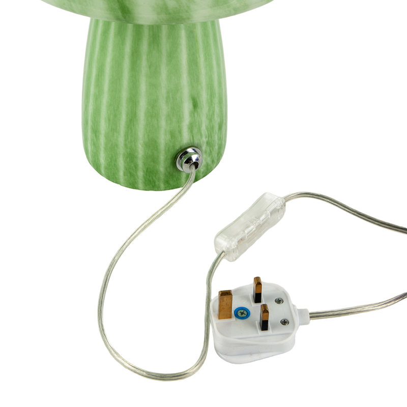 1970S Italian Design Translucent Jade Green Glass Mushroom Table Lamp By 