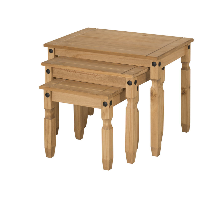 Bridewell 3 - Piece Solid Wood Living Room Table Set, Antique Wax
