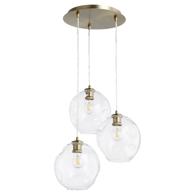 Giolou 3 - Light Cluster Pendant, Aged Brass