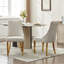 Chaises de salle à manger en chenille de haute qualité en rayonne beige de haute qualité avec 2 pieds, pieds en acier inoxydable doré, éponge rebond, chenille de conception confortable de style traditionnel américain, coussin élastique triple plaqué, dossier,-890270374-890270375