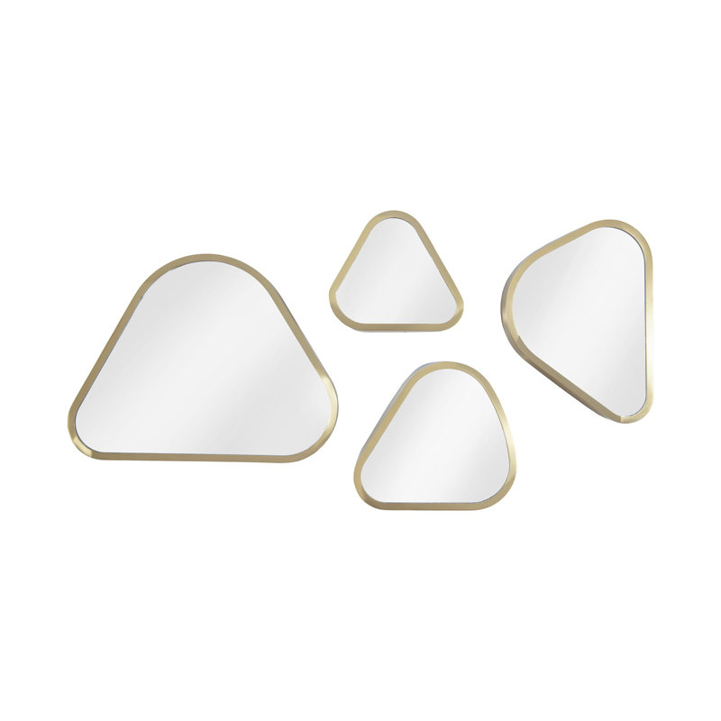 Pebble 4 Piece Pebble Beveled Mirror Set