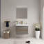 Meuble-lavabo mural 30 po avec lavabo, meuble de rangement flottant pour salle de bain avec comptoir en résine de pierre et tiroirs à fermeture en douceur, gris cendré-369908804-369908795