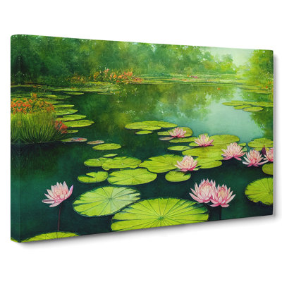 Lily Pond Watercolour Vol.5 - Wrapped Canvas