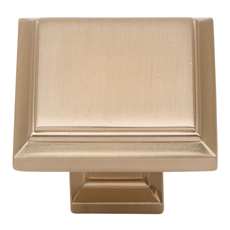 Brushed Nickel Square Mushroom Knob with Mounting Hardware
