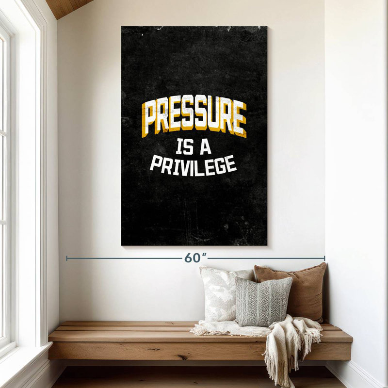 Pressure Is A Privilege, 51" H x 34" W