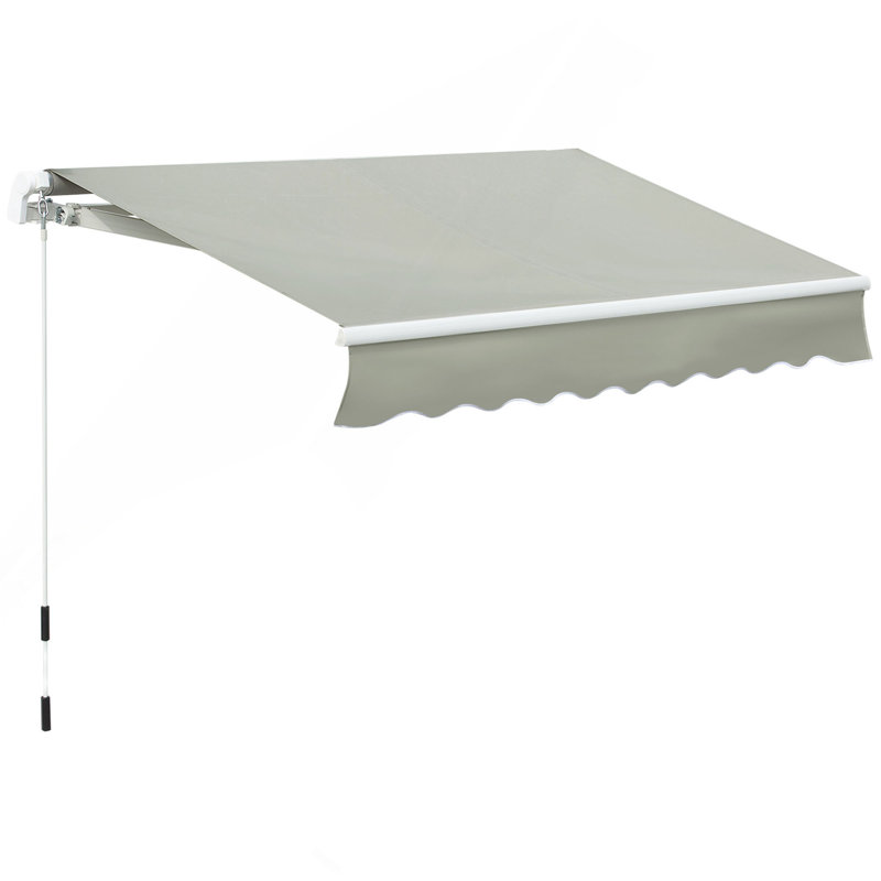 Auvent rétractable pour terrasse 8 pi x 7 pi Outsunny, Gris