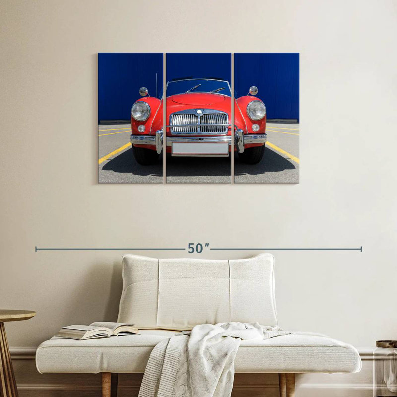 Mehar Antique Convertible Car, 24" H x 38" W