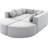 114.9" Boneless Modular With Unique Curved - End Design, Comfortable Seating, And Foam Core In Grey Sectional Construction