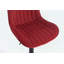 Tabouret de bar chromé à hauteur réglable avec repose-pieds et base pivotants chromés, ensemble de 2, rouge