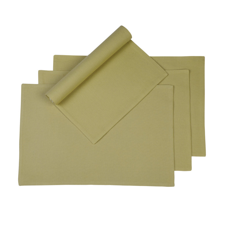 Hann Cotton Embroidered Rectangle Placemat, Taupe
