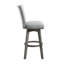 Ensemble de 2 chaises de hauteur pub avec siège pivotant et tissu capitonné rembourré en bois massif de style transitionnel-706071867