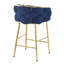 Ensemble de deux tabourets de comptoir modernes avec structure en fer, dossier et coussin moelleux, repose-pieds, idéal pour la cuisine, la chambre à coucher ou la salle à manger