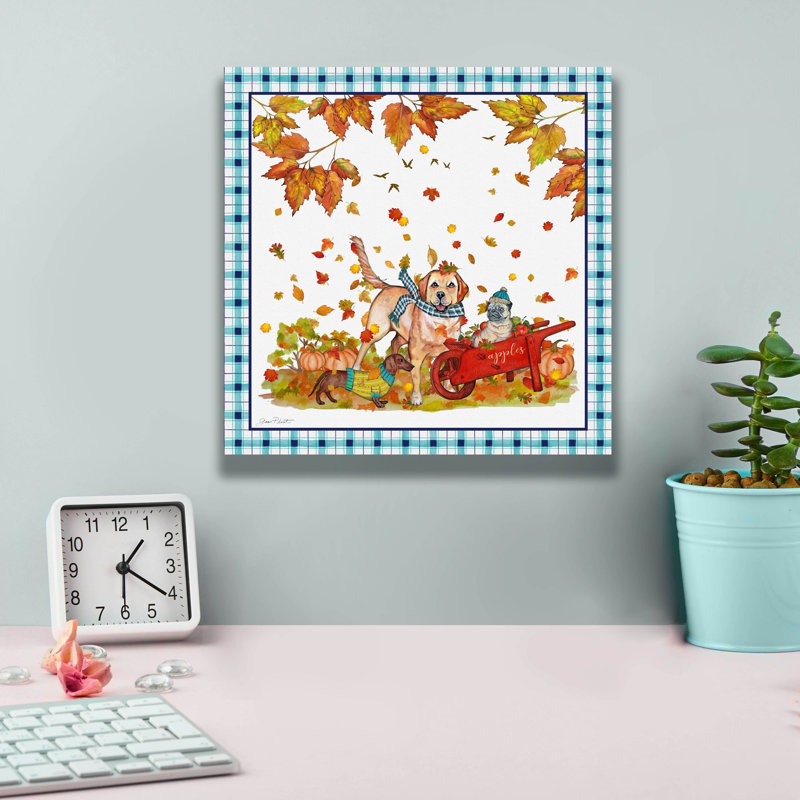 «We Dig Fall B» par Jean Plout, art mural sur toile, 12 po x 12 po, 12"x12"