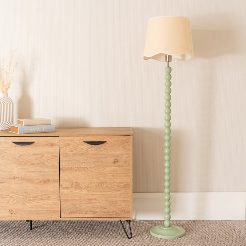 Corlyn 151cm Traditional Floor Lamp, Yes, Green