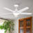 Modern 48''/56'' 5-Blade LED Standard Indoor Ceiling Fan with Remote Control and Light Kit Included-452111344-452111348