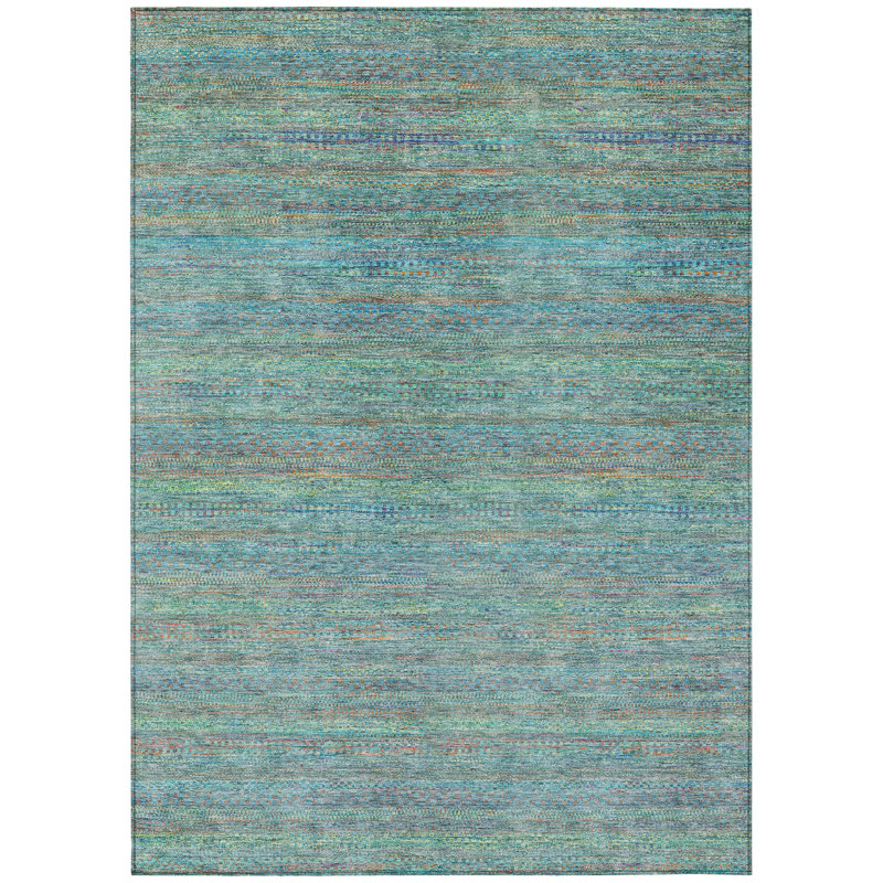Machine Washable Indoor/Outdoor Kimberlin ACN2148 Striped Rug, Rectangle 10' x 14'