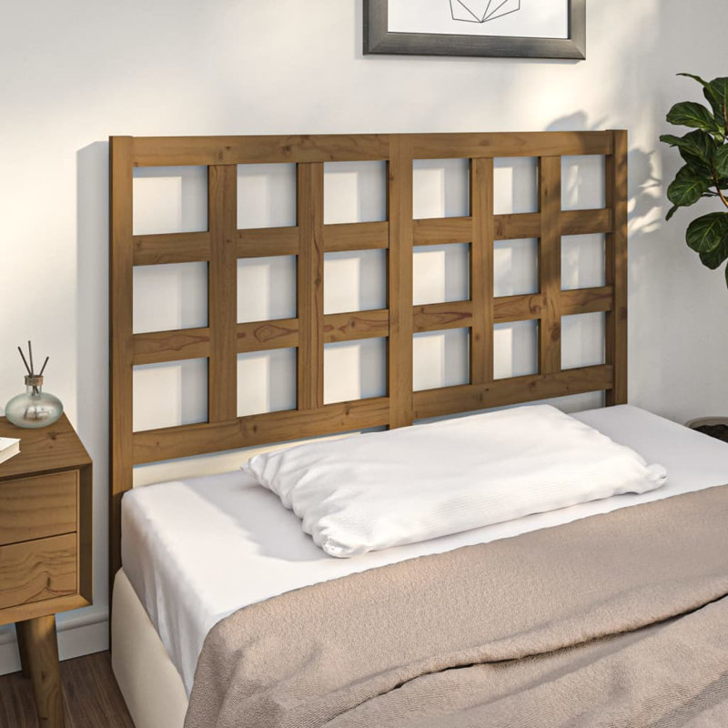 Solid Wood Headboard, 140.5 x 100 cm, Beige
