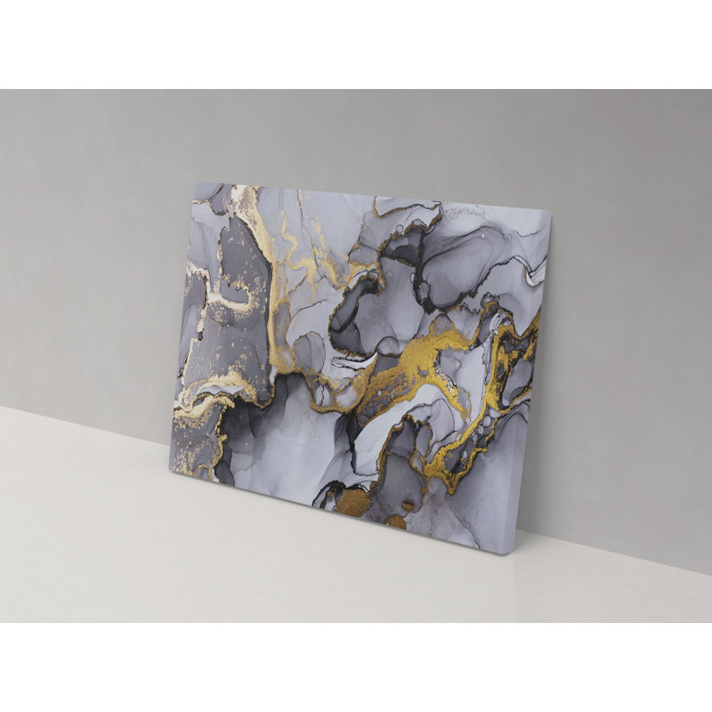 Granite Melt - Wrapped Canvas Painting, 102cm H x 153cm W x 4cm D