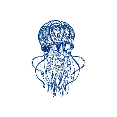 Décalcomanie murale jellyfish Manila