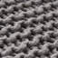 Repose-pieds doux tricoté en fil de coton gris - fabriqué à la main, profond de 16,52 pouces, large, dimensions élevées, configuration attrayante