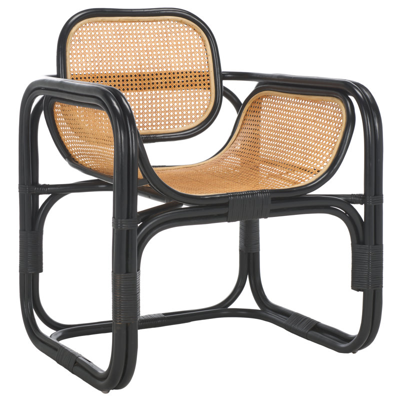 Destrie Rattan Accent Chair, Black