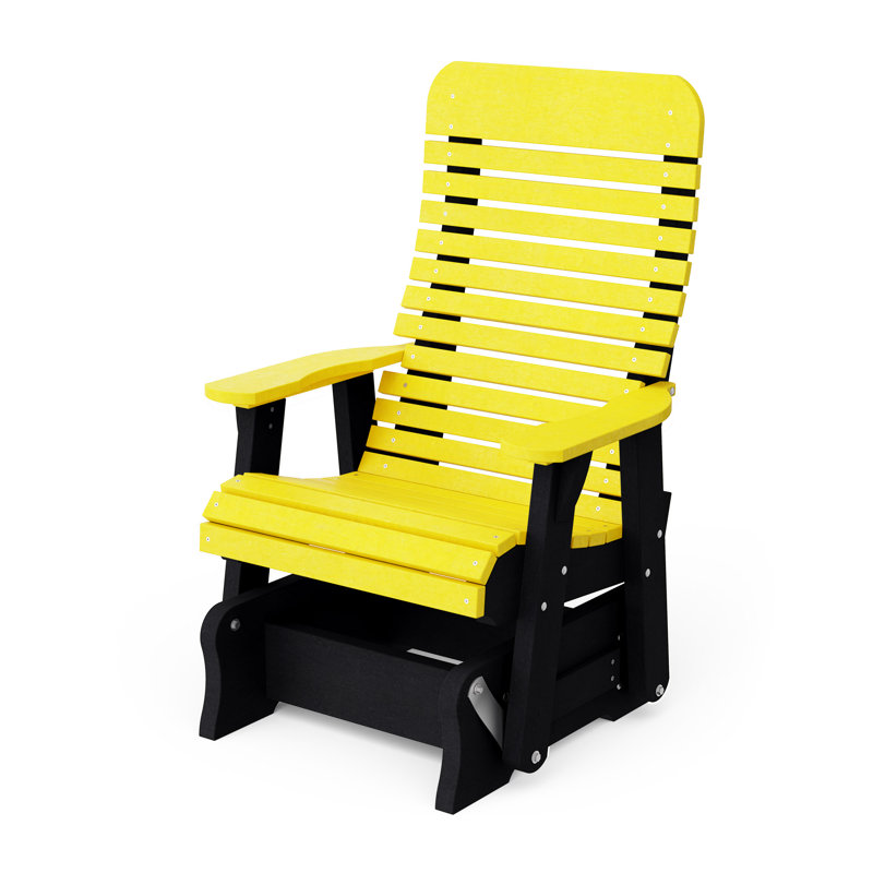 Fauteuil oscillant simple Signature, Jaune citron / noir
