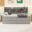 Wooden Captain Bed With Built-In Bookshelves,Three Storage Drawers And Trundle-1933227926-1933227925