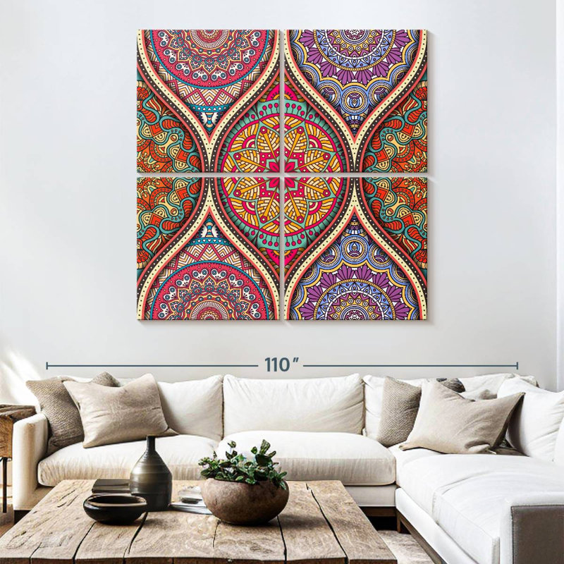 Ornement floral Kerner, H 74 po x l 74 po