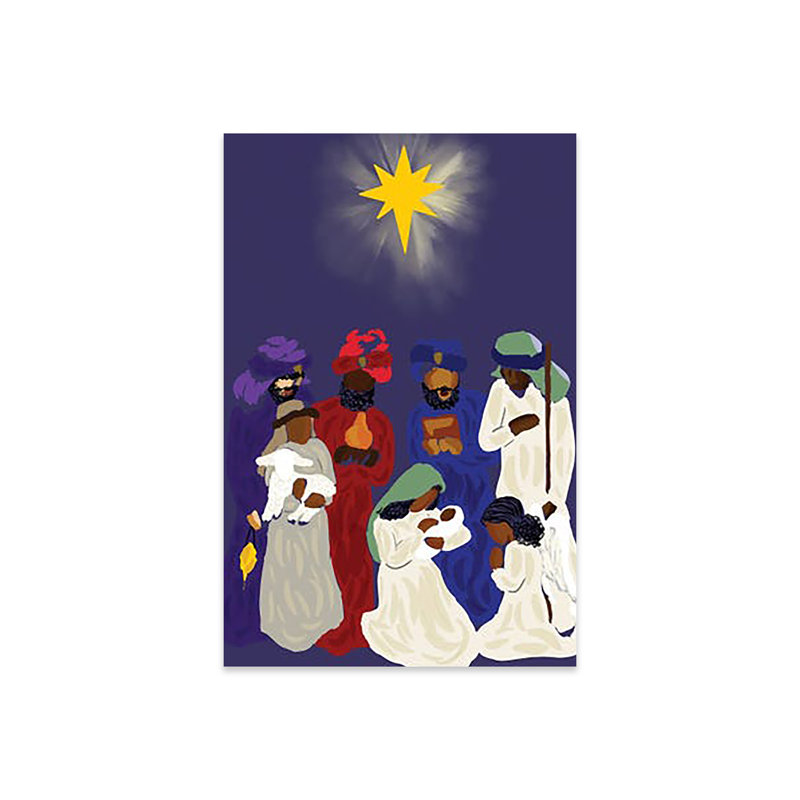 Crèche de Noël noire sur verre acrylique, H 24 po x l 16 po x P 0,25 po