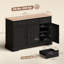 46.5" Sideboard Buffet Cabinet with 3 Barn Doors and 3 Drawers Black