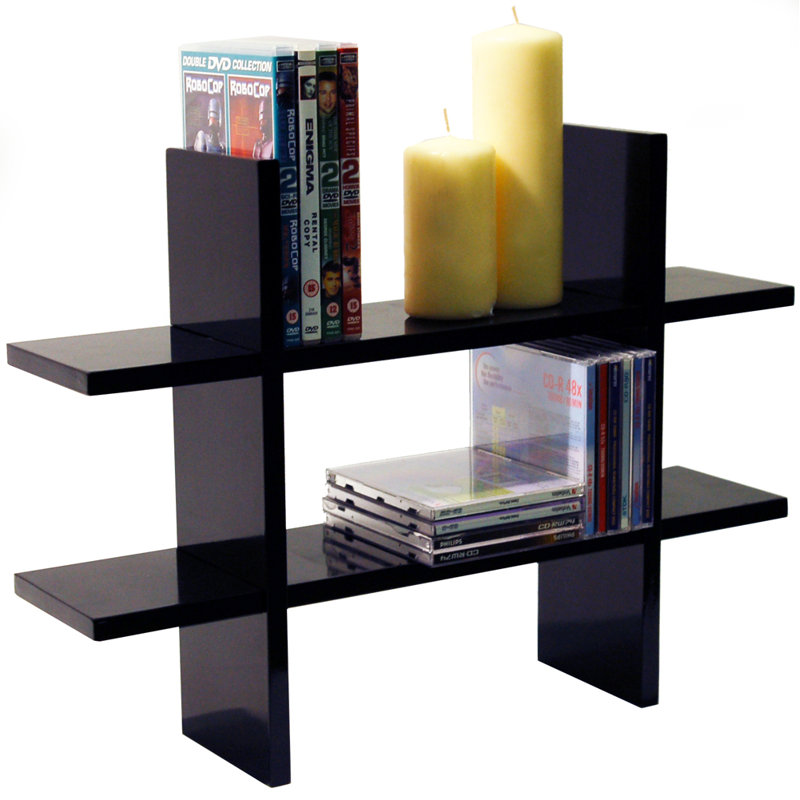2 Piece Floating Shelf, Black