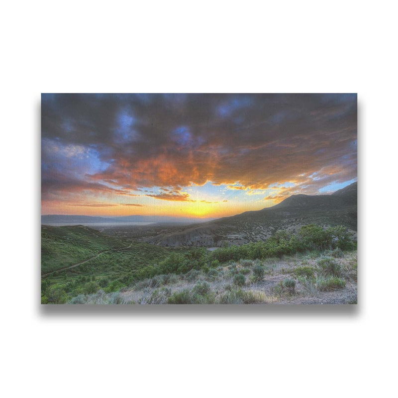 Kyhv Peak Sunset par Scott Barlow. Impression sur papier - Montée et encadrée avec de l'acrylique transparent