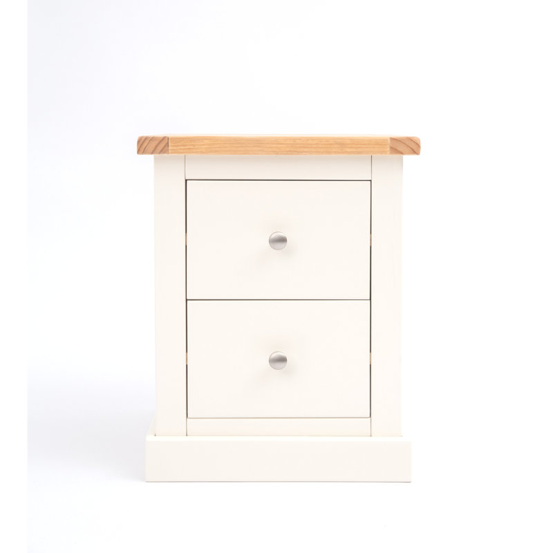 45cm W Plywood / Laminate Board Bedside Table, Off White