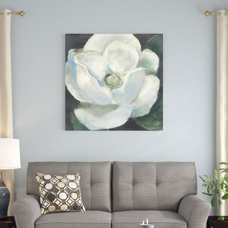 «Magnolia II Sage» par Carol Rowan, reproduction d'art sur toile tendue, H 36 po x l 36 po